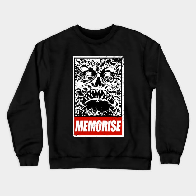 Funny Scary Ancient Necronomicon Book Horror Movie Meme Crewneck Sweatshirt by BoggsNicolas